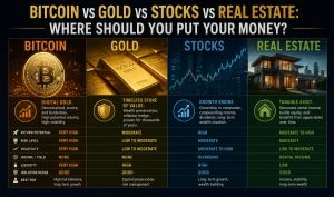 Bitcoin VS Stocks VS Gold VS REal Estate
