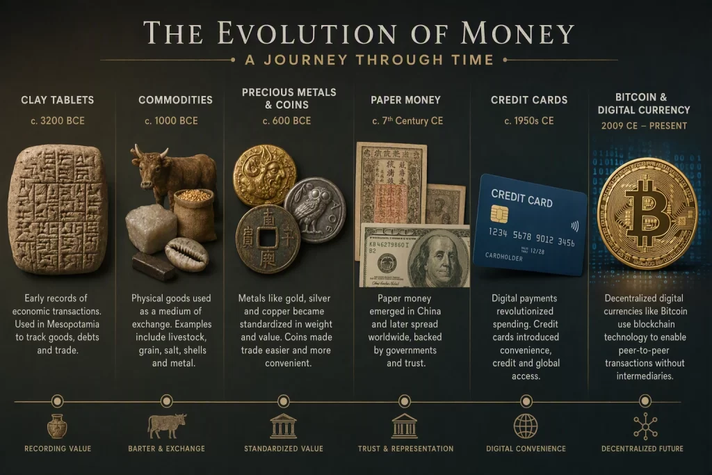 What is money, from clay tablets and commodities to Bitcoin