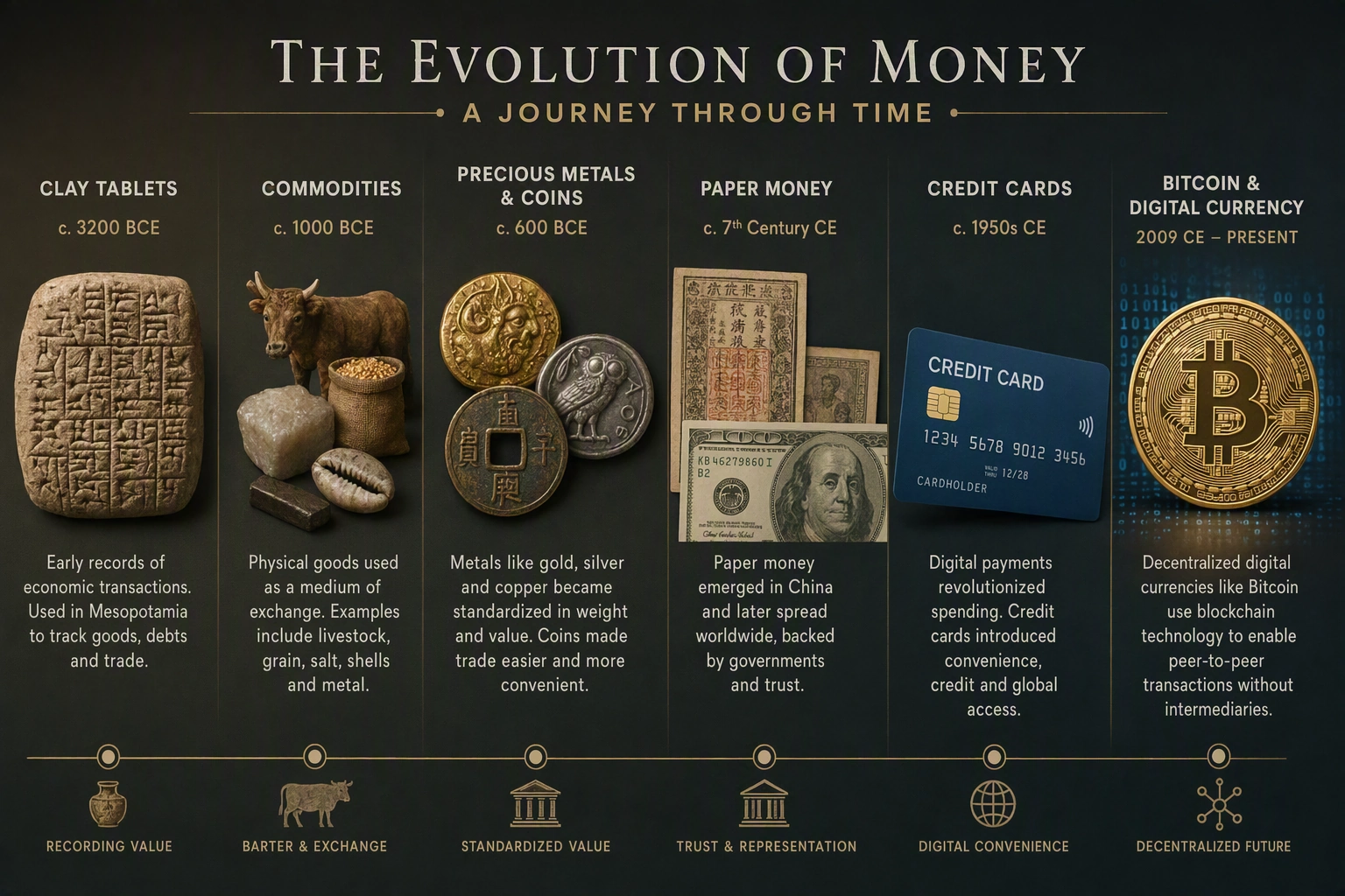 What is money, from clay tablets and commodities to Bitcoin